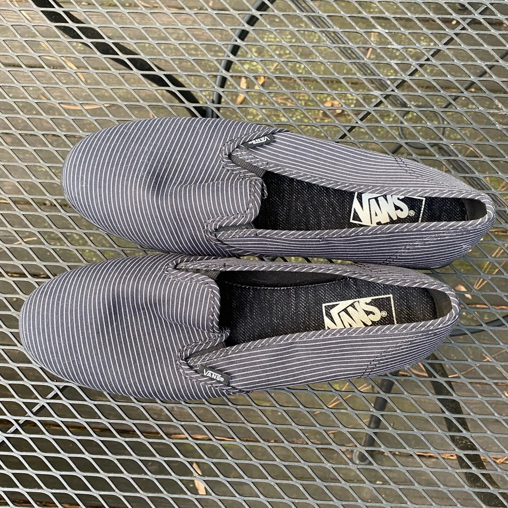 Striped Vans Loafer Slip Ons